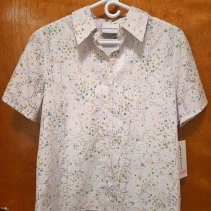 NWT! Alfred Dunner Endless Summer button up multi colour floral blouse 💕OFFER💕